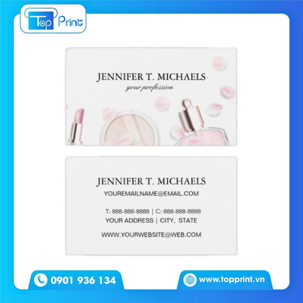 Mẫu Card Visit Nước Hoa Với Họa Tiết Hoa Văn Sang Trọng