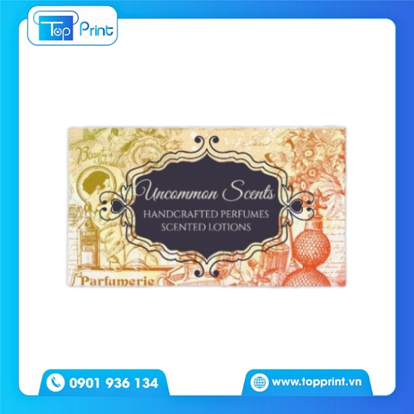 Mẫu Card Visit Nước Hoa Ép Nhũ Bạc Đẳng Cấp