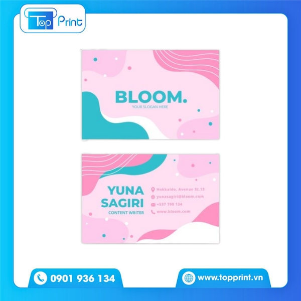 Card visit song ngữ in giấy Fort truyền thống