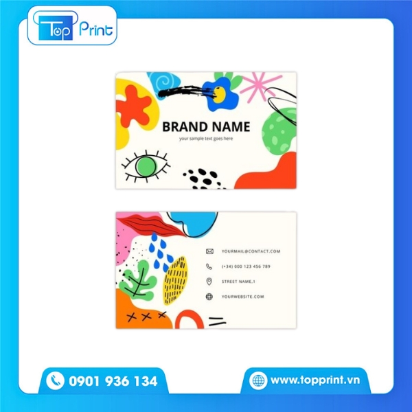 In card visit song ngữ hiện đại, bố cục hài hòa