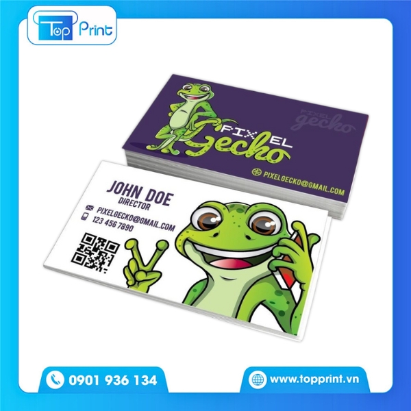 In card visit song ngữ bằng công nghệ in UV nổi