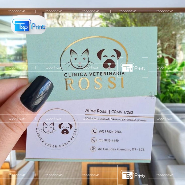 Mẫu Card Visit Thú Y Có Logo In Nổi Bật
