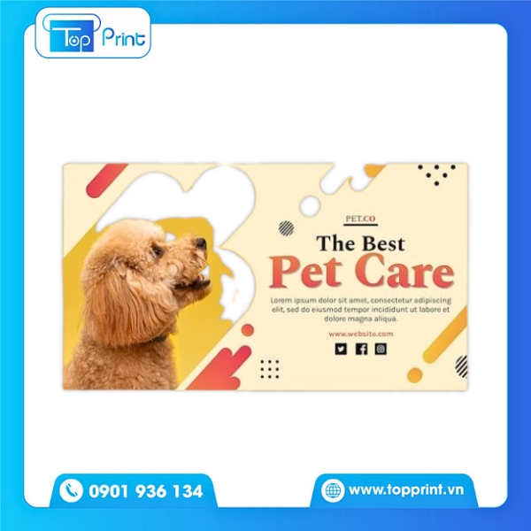 Mẫu Card Visit Thú Y Hình Ảnh Chó Mèo Ấn Tượng