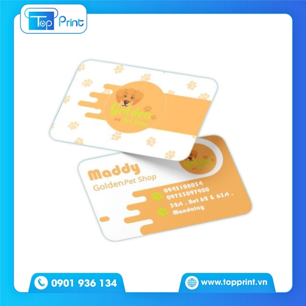 Mẫu Card Visit Thú Y In Trên Giấy Couche Bóng