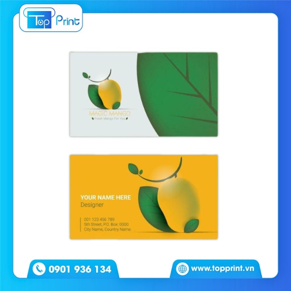 Mẫu Card Visit Trái Cây Dễ Thương Cho Shop Nhỏ