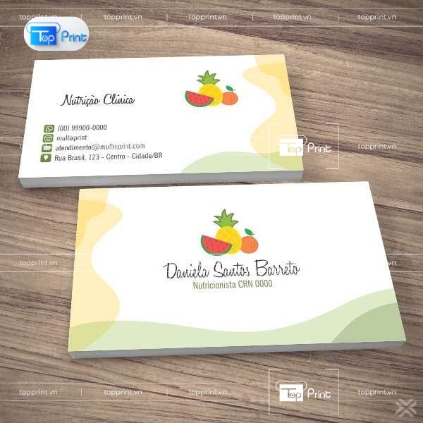 Mẫu Card Visit Trái Cây Cho Đại Lý Trái Cây In Tại TopPrint