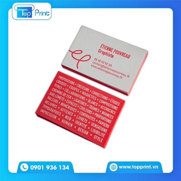 Mẫu Name Card Giấy Mỹ Thuật Ép Chìm Độc Đáo