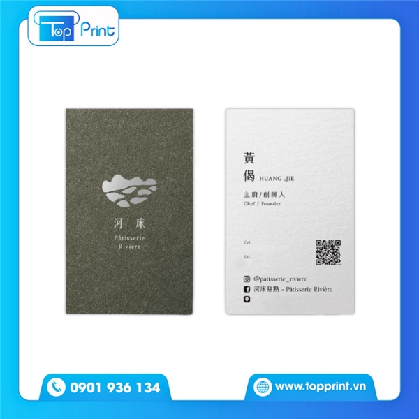 Mẫu Name Card Giấy Mỹ Thuật Phong Cách Nhật Bản