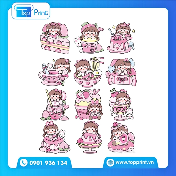 Sticker Cô Gái Cute