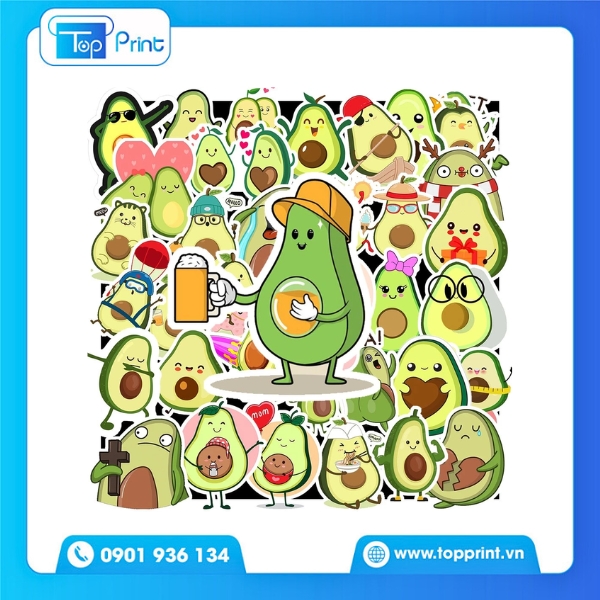 Mẫu Sticker Cute Trong Suốt – Hình Thỏ