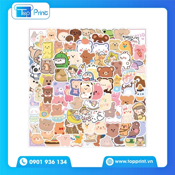 Mẫu Sticker Cute Couple Chibi – Lãng Mạn