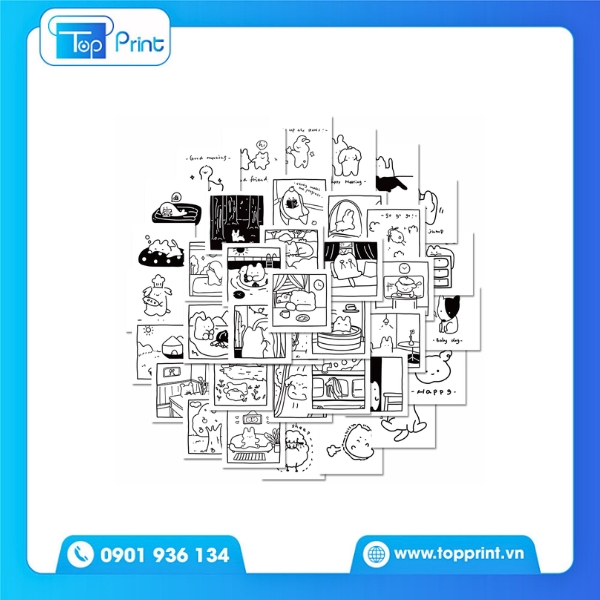 Dịch vụ in sticker học tập số lượng ít tại Topprint