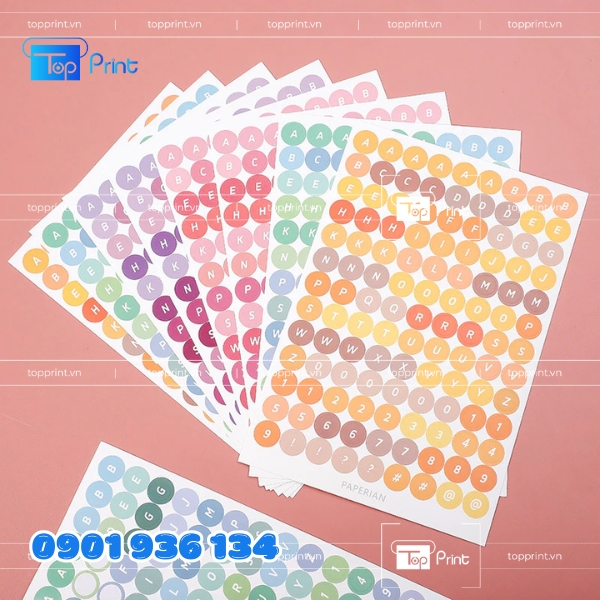 In sticker học tập dùng cho bullet journal