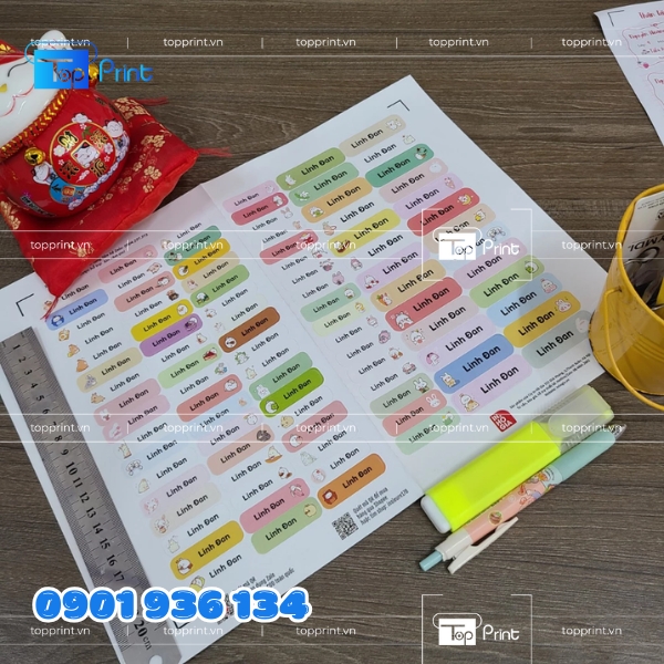 Sticker học tập dễ thương cho học sinh tiểu học 