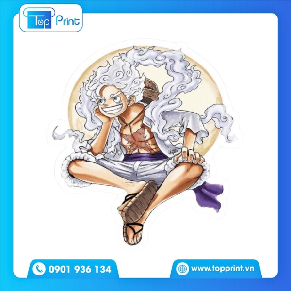 Mẫu Sticker Luffy Gear 5 Siêu Nét Lấy Nhanh