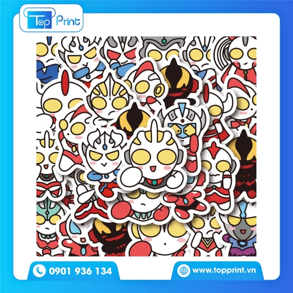 Mẫu In Sticker Ultraman Chiến Đấu Cực Chất