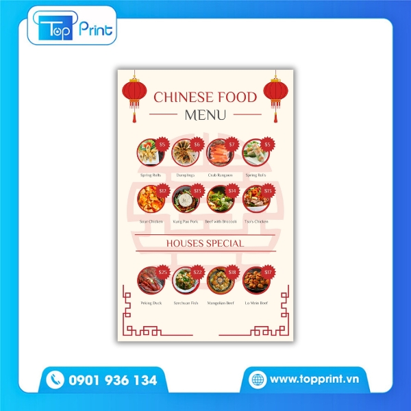 Mẫu Menu Nhà Hàng Cao Cấp