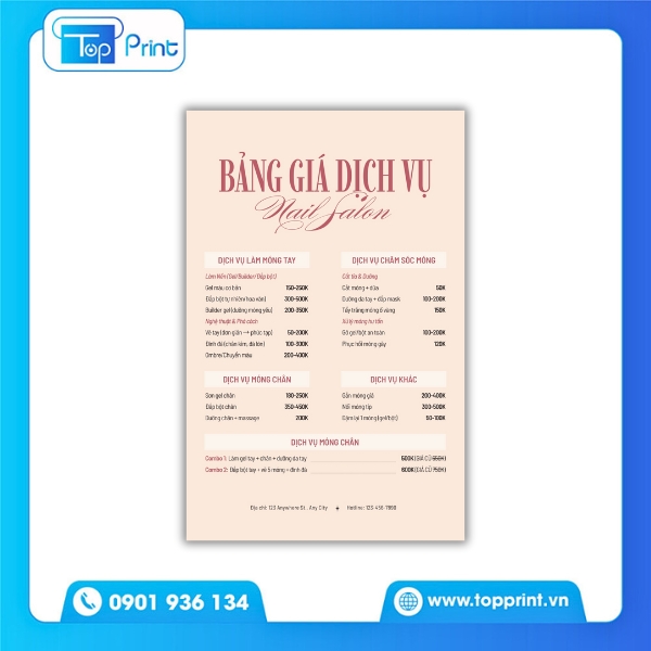 Mẫu Menu Cocktail Sáng Tạo