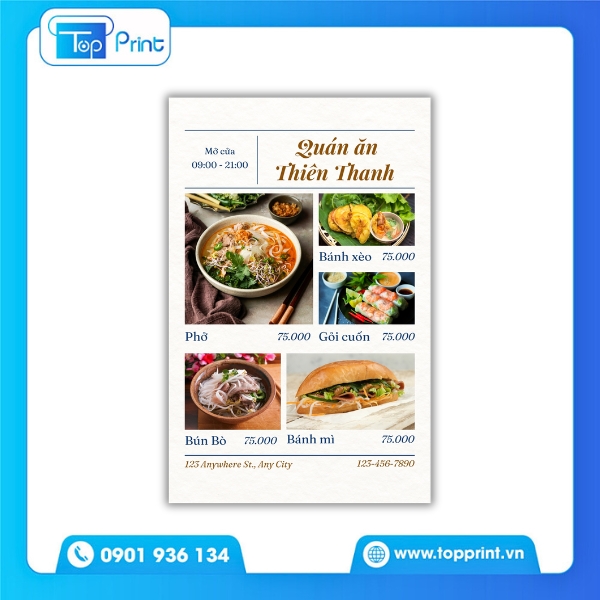 Mẫu Menu Dễ Chỉnh Sửa Cho Người Mới