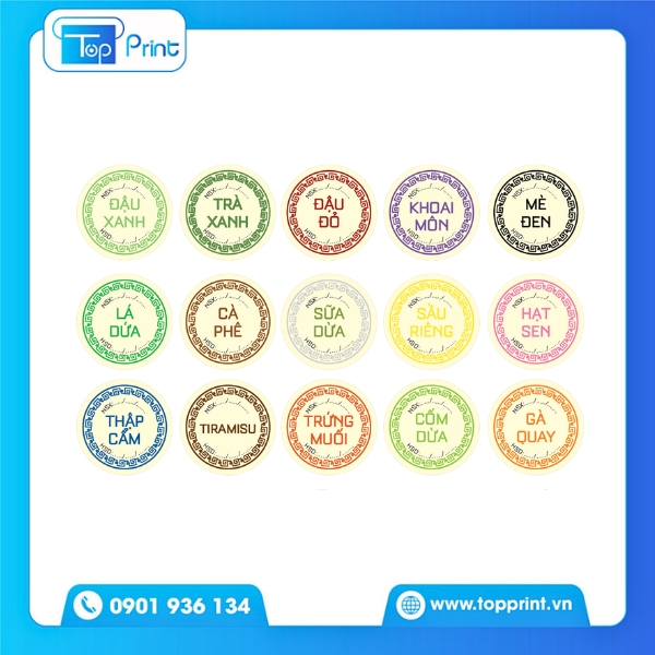 Mẫu Tem Bánh Trung Thu Trẻ Trung, Năng Động