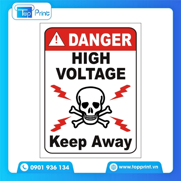 Thiết Kế Tem Cảnh Báo Nguy Hiểm Điện Giật