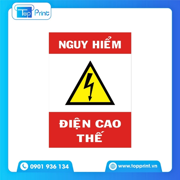 Thiết Kế Tem Cảnh Báo Điện Giật Theo Yêu Cầu – Topprint