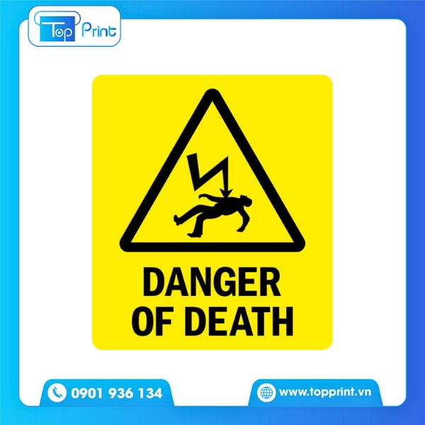 Tem Cảnh Báo Điện Giật Dán Nhanh – Cán Màng Bóng