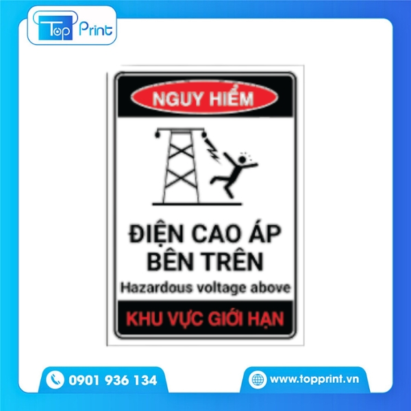 Tem Cảnh Báo Điện Giật Kèm Biểu Tượng Cấm Sờ