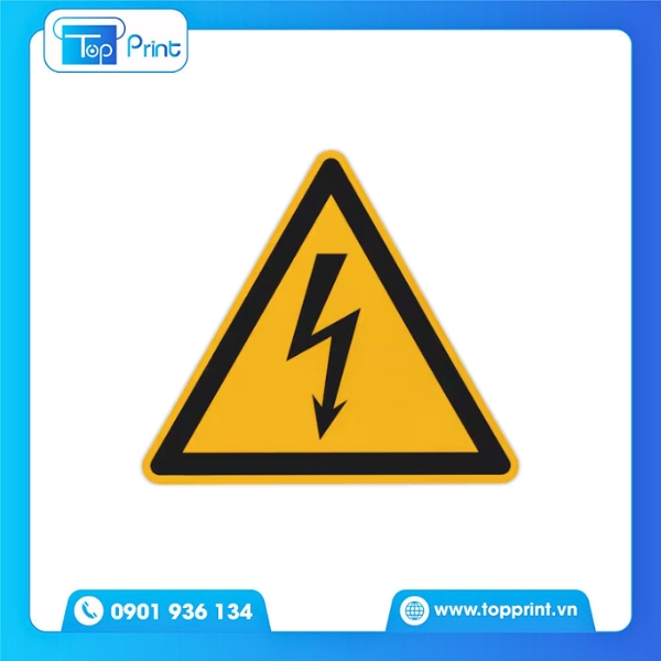 Tem Cảnh Báo Điện Giật Chống Nước Ngoài Trời