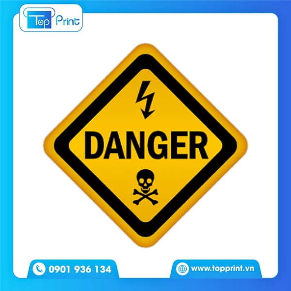 Tem Cảnh Báo Điện Giật Theo Tiêu Chuẩn Công Nghiệp