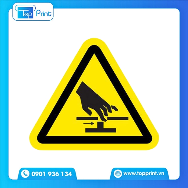 Tem cảnh báo kẹp tay in kỹ thuật số sắc nét