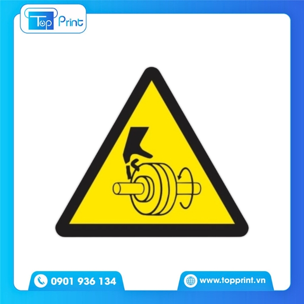 Dịch vụ in tem cảnh báo kẹp tay tại Topprint 