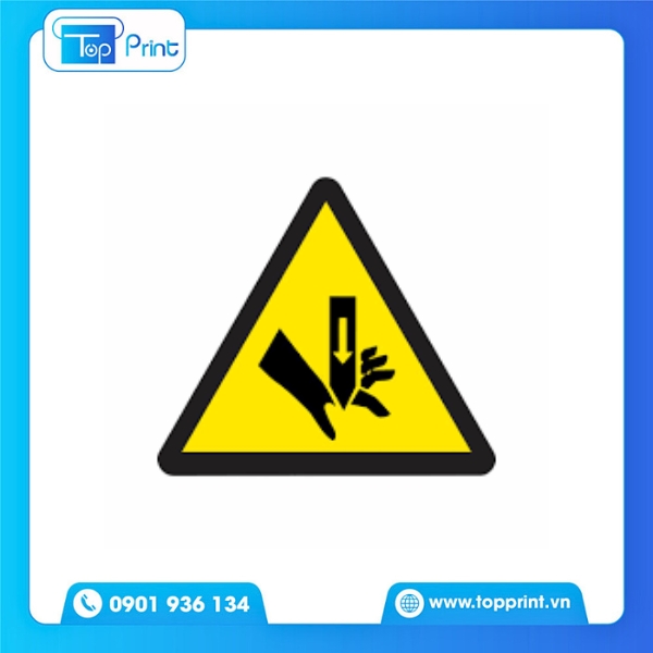 In tem cảnh báo kẹp tay kháng dầu mỡ – Topprint