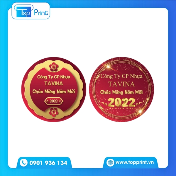 Tem dán Tết decal giấy – in màu nổi bật