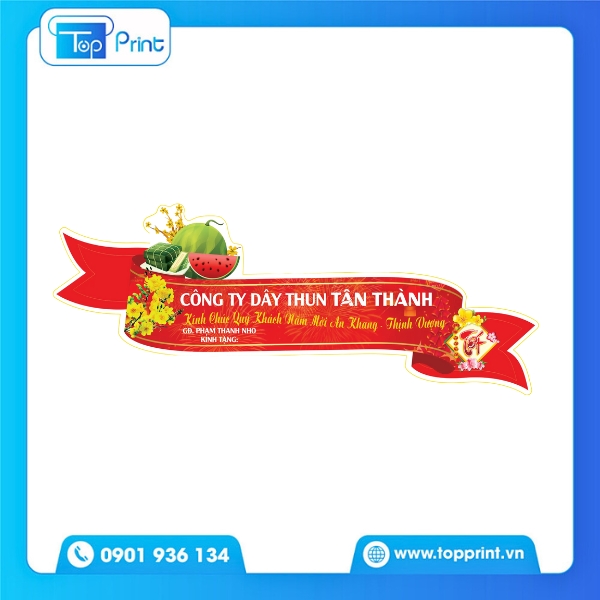 Tem dán Tết in UV nổi 3D