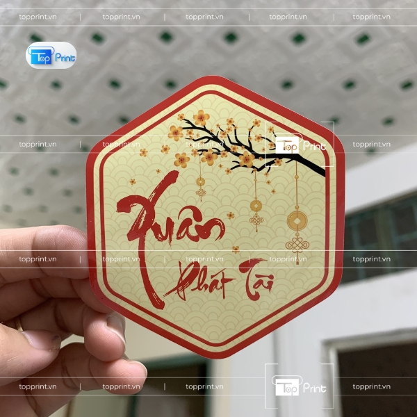 Tem dán Tết bo tròn – dễ dán, không bong