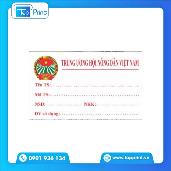 Tem kiểm kê in full thông tin khách hàng