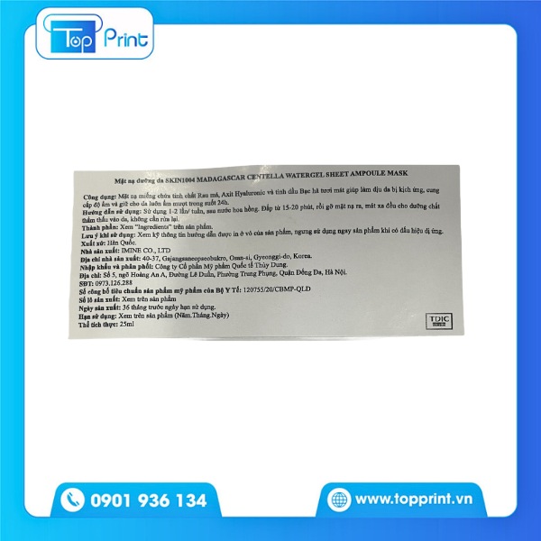 In tem phụ mỹ phẩm giá rẻ tại xưởng