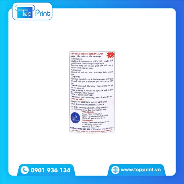 Tem phụ mỹ phẩm in UV bền màu