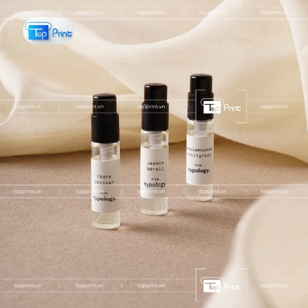 Tem nước hoa chiết kích thước mini cho chai 2ml