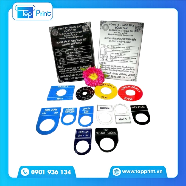 Mẫu Tem Tủ Điện In Decal PVC