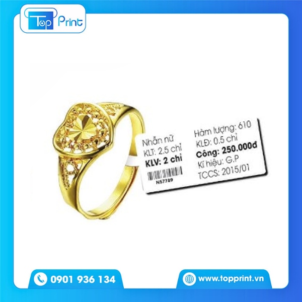 Tem Vàng Ép Kim Sang Trọng