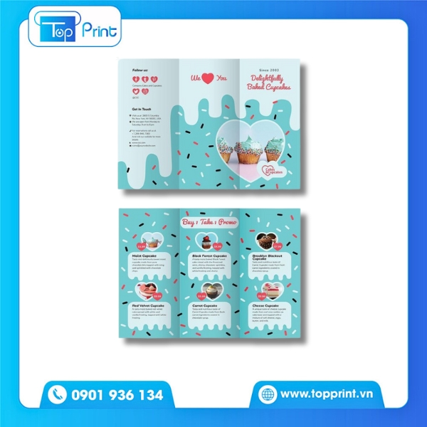 In brochure giới thiệu sản phẩm mỹ phẩm chuyên nghiệp