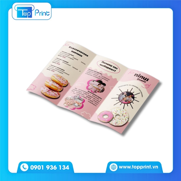 Brochure giới thiệu sản phẩm in UV chống lem màu