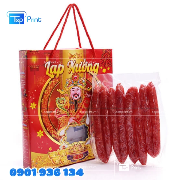 In hộp giấy lạp xưởng c&oacute; nắp gập hiện đại