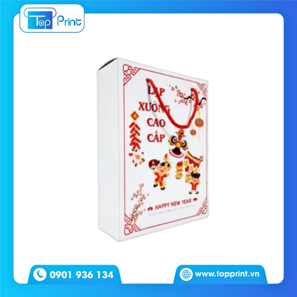 In hộp giấy lạp xưởng Tết 2025 số lượng &iacute;t
