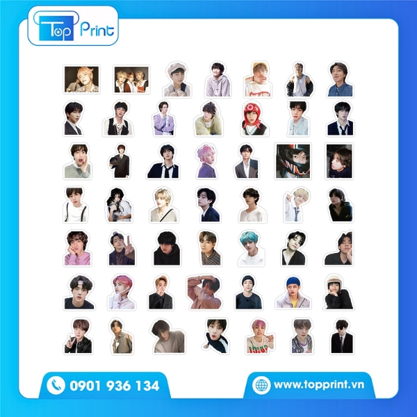 BTS Stickers Cặp Đôi – In Theo Bộ Hình Yêu Thích