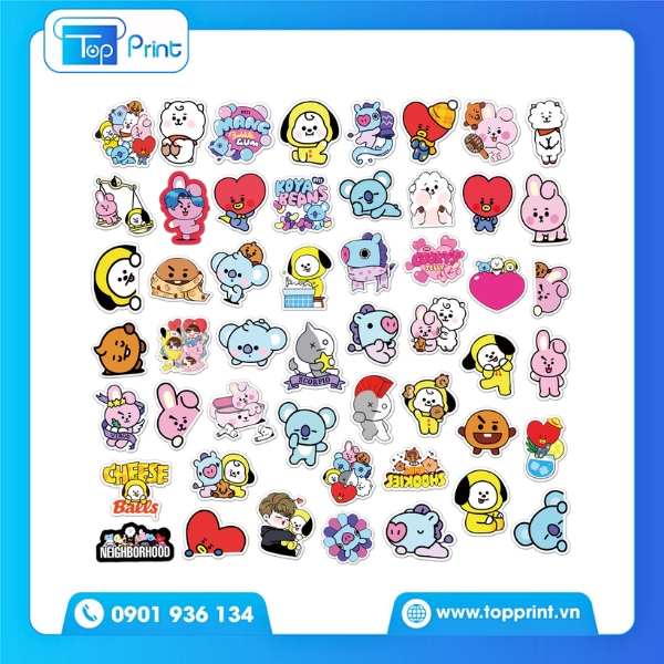 BTS Stickers Cho Gói Quà Fanmade – In Đẹp, Nhỏ Gọn