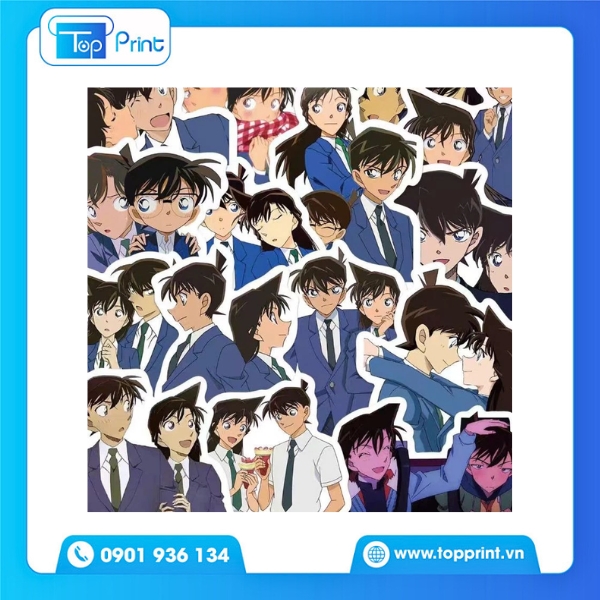 In Sticker Conan Theo Chủ Đề Detective – Sáng Tạo & Độc Đáo