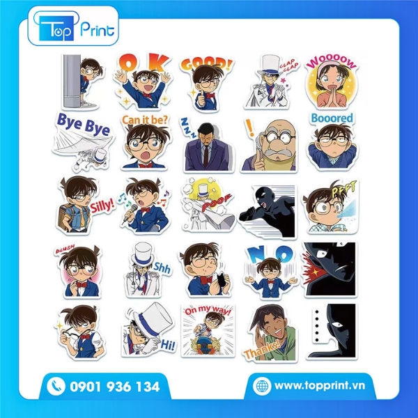 In Sticker Conan Số Lượng Ít – Giao Nhanh Trong Ngày